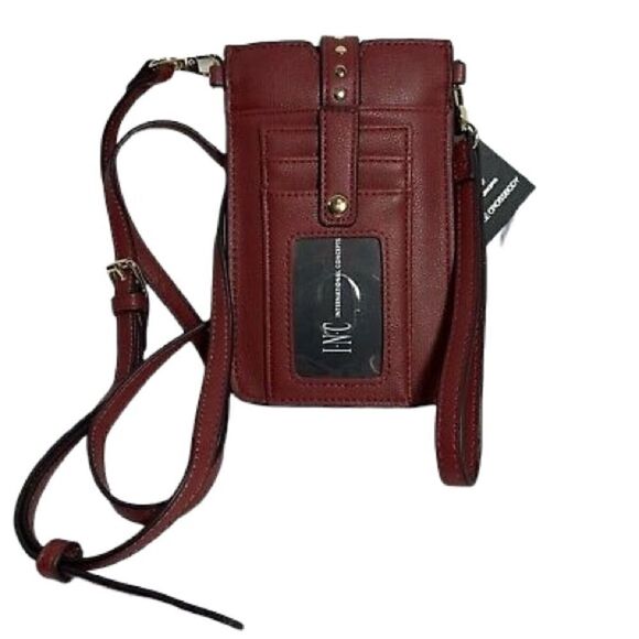 NWT I.N.C. International Concepts Ashlii Phone Wristlet Crossbody Crimson Color - Picture 2 of 7